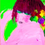 Donna rossa con fiori
