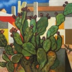 Cactus con lucertola