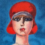 Donna con cappello rosso