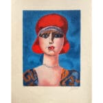 Donna con cappello rosso - immagine 2