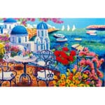 Tre vele all'orizzonte e luce a Santorini - immagine 2