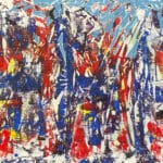 Gioco di luce tra rosso e blu