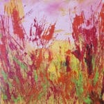 Paesaggio con fiori rossi n.2
