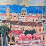 Tramonto incantato sui tetti di Palermo - Stampa su tela