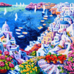 Risplende di luce e di gioia la mia Santorini