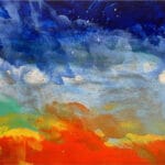 Il cielo è blu sopra le nuvole